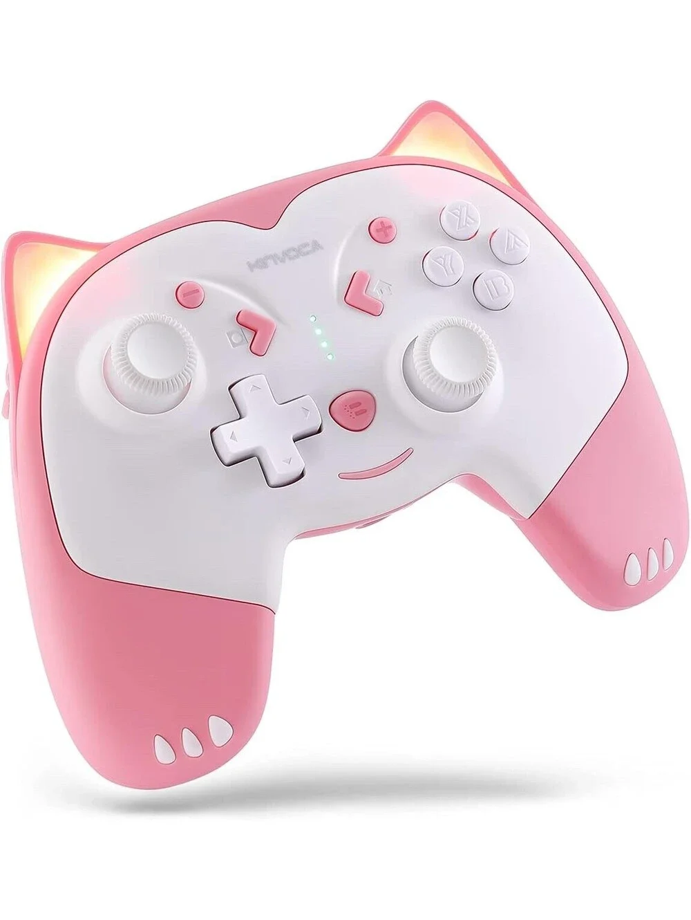 KINVOCA Wireless Controller for Nintendo Switch/Lite/OLED, Breathing Lite - Pink